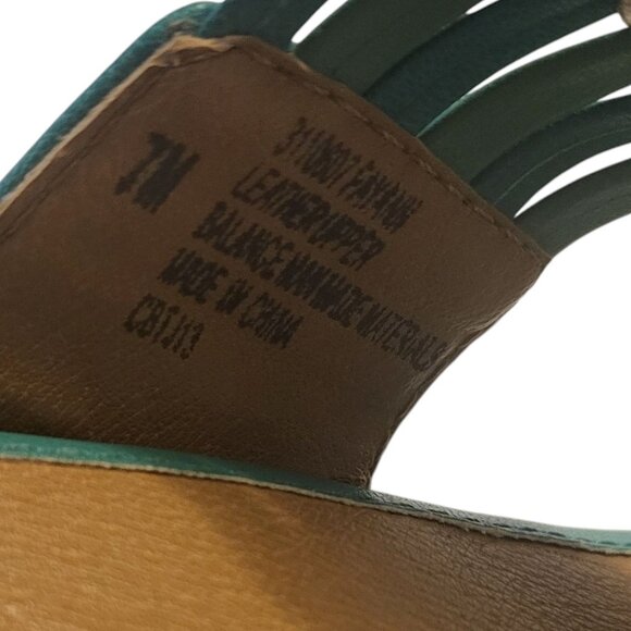 EUROSOFT | Teal Green Silver Chevron Outdoor Heels - Picture 7 of 9